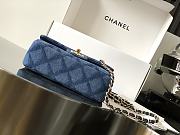 Chanel Small Flap Bag Denim Gold 20cm - 3