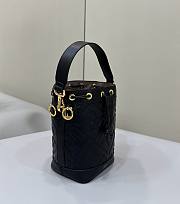 Fendi Mon Tresor Black Leather FF Motif 18x12x14cm - 3