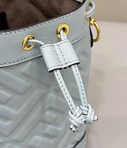 Fendi Mon Tresor Light Blue Leather FF Motif 18x12x14cm - 6