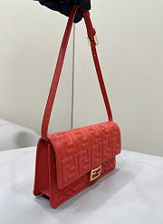 Fendi Baguette Bag Red Chain 21x5x11.5cm - 2