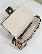 Fendi Baguette Multicolor Canvas Bag FF 27x15x6cm - 4