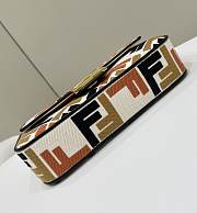 Fendi Baguette Multicolor Canvas Bag FF 27x15x6cm - 2