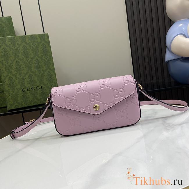 Gucci GG Super Mini Shoulder Bag Purple 21x13.5x3cm - 1