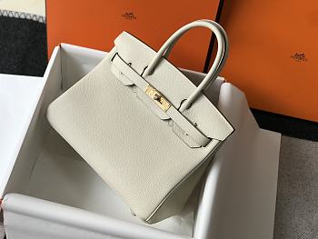 Hermes Birkin 30 Bag White Togo Gold 30cm