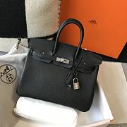 Hermes Birkin 30 Bag Black Togo Silver 30cm - 1