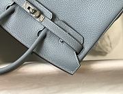 Hermes Birkin 25 Bag Light Blue Togo Silver 25cm - 2