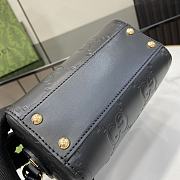 Gucci GG Super Mini Top Handle Bag Black 16x11x9cm - 3