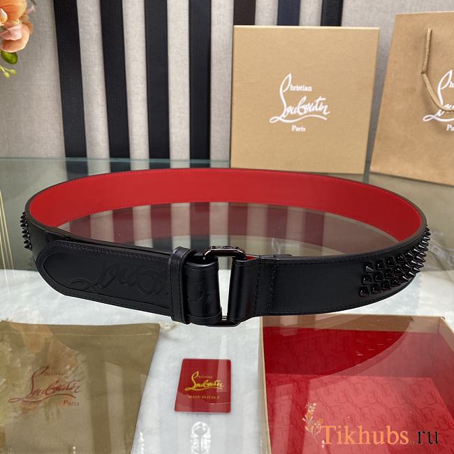 Christian Louboutin Loubi Belt Black 3.8cm - 1