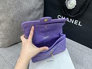 Chanel Flap Bag Purple Caviar Gold 23cm - 6