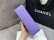 Chanel Flap Bag Purple Caviar Gold 23cm - 3