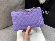 Chanel Flap Bag Purple Caviar Gold 23cm - 2