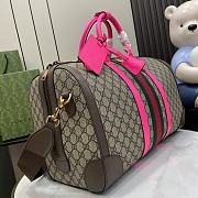 Gucci Savoy Medium Duffle Bag Beige Pink 44x28.5x24.5cm - 5