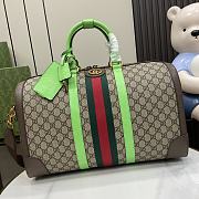 Gucci Savoy Medium Duffle Bag Beige Green 44x28.5x24.5cm - 1