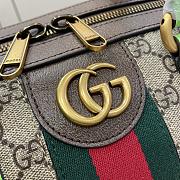 Gucci Savoy Medium Duffle Bag Beige Green 44x28.5x24.5cm - 5