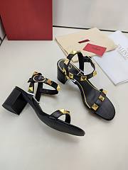 Valentino Garavani Roman Stud Heel Sandals Black 6cm - 5