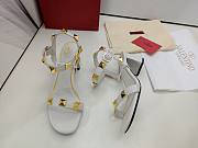 Valentino Garavani Roman Stud Heel Sandals White 6cm - 5