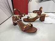 Valentino Garavani Roman Stud Heel Sandals Brown 6cm - 3