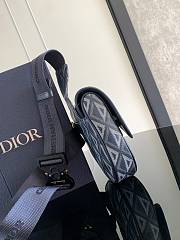 Dior Saddle Bag Black CD Diamond Canvas 26x19x4.5cm - 3