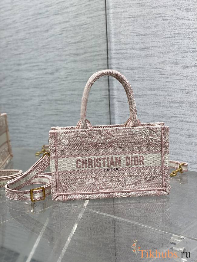 Dior Book Tote Pink Bag 21.5x13x7.5cm - 1