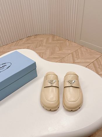 Prada Leather Beige Mules