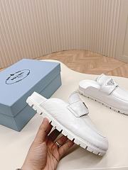 Prada Leather White Mules - 4