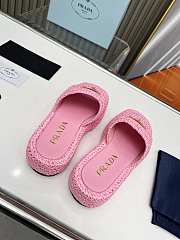 Prada Crochet Flatform Slides Pink - 3