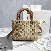 Dior Lady Bag Caramel Wicker 24cm - 4