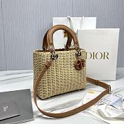 Dior Lady Bag Caramel Wicker 24cm - 3