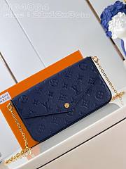 Louis Vuitton LV Félicie Pochette Navy Blue 21 x 12 x 3 cm - 1