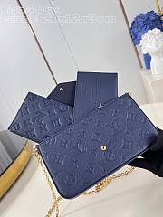 Louis Vuitton LV Félicie Pochette Navy Blue 21 x 12 x 3 cm - 6