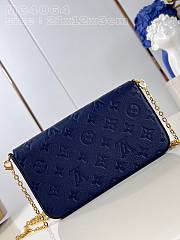 Louis Vuitton LV Félicie Pochette Navy Blue 21 x 12 x 3 cm - 4