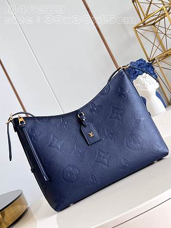 Louis Vuitton LV CarryAll MM Tourterelle Navy Blue 39x30x15cm