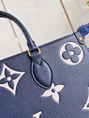 Louis Vuitton LV OnTheGo MM Navy Blue 35 x 27 x 14 cm - 5