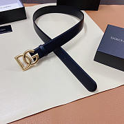 Dolce & Gabbana DG Belt Gold Black 2.5cm - 2