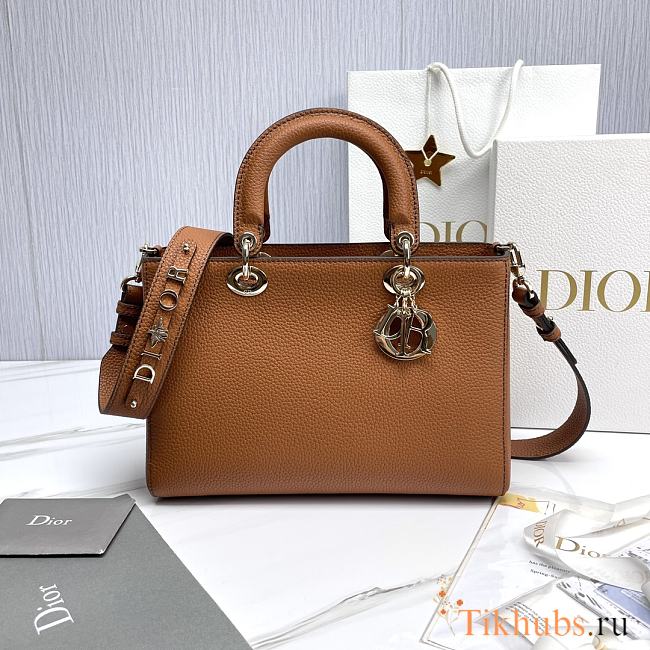 Dior Medium Lady D-Sire Bag Dark Brandy 30 x 20 x 13 cm - 1