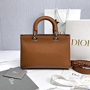 Dior Medium Lady D-Sire Bag Dark Brandy 30 x 20 x 13 cm - 5