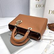 Dior Medium Lady D-Sire Bag Dark Brandy 30 x 20 x 13 cm - 3