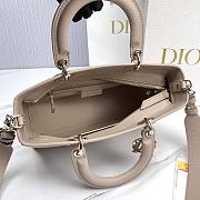 Dior Medium Lady D-Sire Bag Powder Beige Bull 30 x 20 x 13 cm - 5