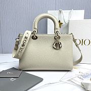 Dior Medium Lady D-Sire Bag White Bull 30 x 20 x 13 cm - 1