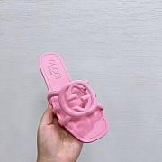 Gucci Rubber Pink Slides - 2