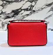 Fendi Baguette Full Grain Red Bag Leather 19.5x4.5x13cm - 2