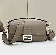 Fendi Baguette Dove Grey Selleria Bag 27x15x6cm - 1