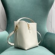 YSL LE 37 Shiny Leather White Gold 20x25x16cm - 5