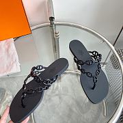 Hermes Black Slides - 3