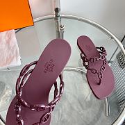 Hermes Red Wine Slides - 5