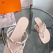 Hermes Pink Slides - 4