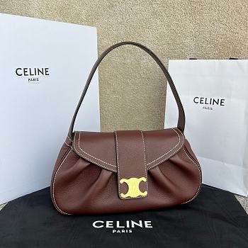 Celine Medium Polly Bag Red Wine 33x19x9cm