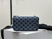 Celine Chain Shoulder Bag Claude Denim 20.5x11.5x4cm - 5