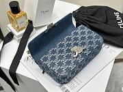 Celine Chain Shoulder Bag Claude Denim 20.5x11.5x4cm - 2