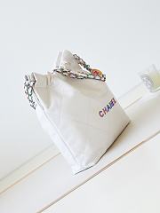 Chanel 22 Handbag Rainbow Metal White 39x42x8cm - 4